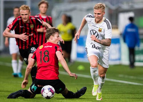 Brommapojkarnas Robin Frej och Östersunds André Österholm