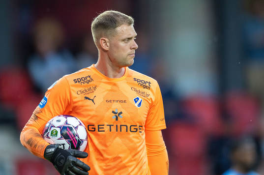 Halmstads målvakt Malkolm Nilsson Säfqvist