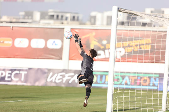 Goalkeeper Elis Bishesari of Sweden