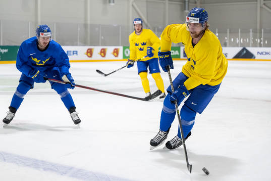 Lucas Wallmark and Anton Lindholm at a practice session