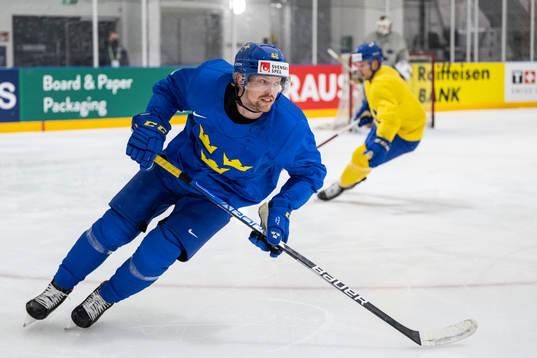 Joakim Nordström at a practice session with Sweden