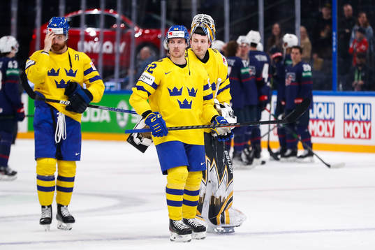 Joel Kellman of Sweden looks dejected