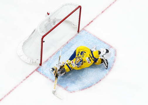 Goaltender Linus Ullmark of Sweden