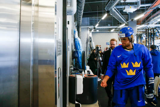 William Nylander of Sweden at a practice session
