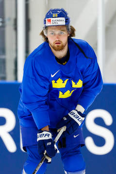 William Nylander of Sweden at a practice session