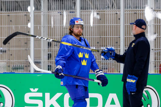 William Nylander of Sweden at a practice session