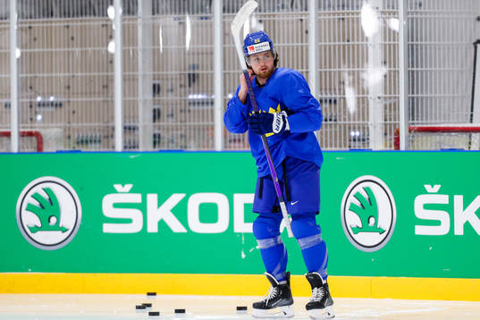 William Nylander of Sweden at a practice session