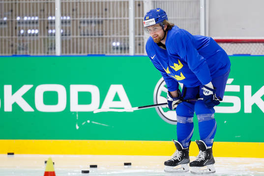 William Nylander of Sweden at a practice session