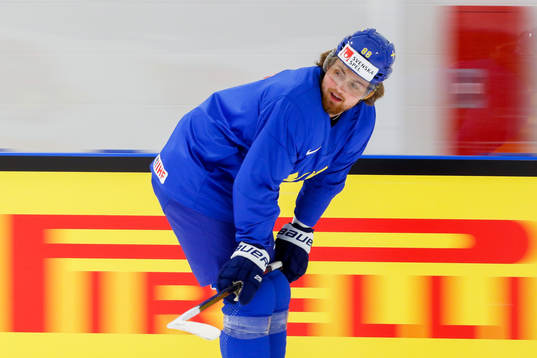 William Nylander of Sweden at a practice session