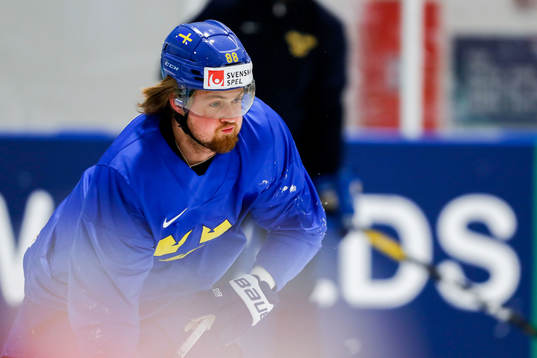 William Nylander of Sweden at a practice session