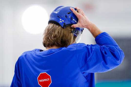 William Nylander of Sweden at a practice session