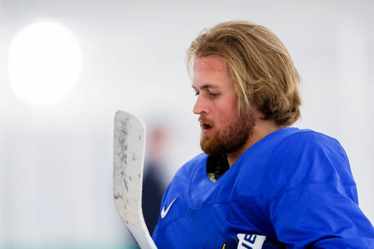 William Nylander of Sweden at a practice session