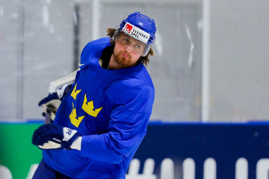 William Nylander of Sweden at a practice session