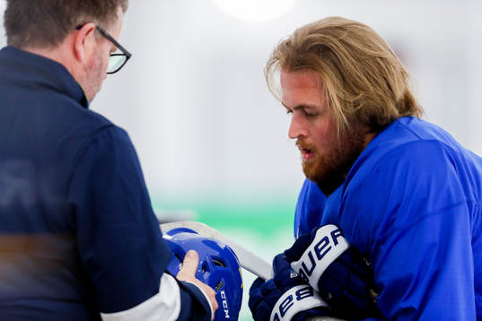 William Nylander of Sweden at a practice session