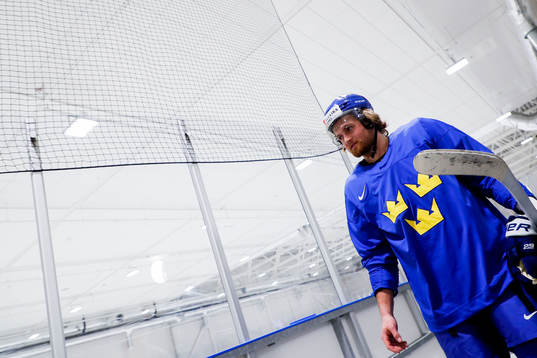 William Nylander of Sweden at a practice session