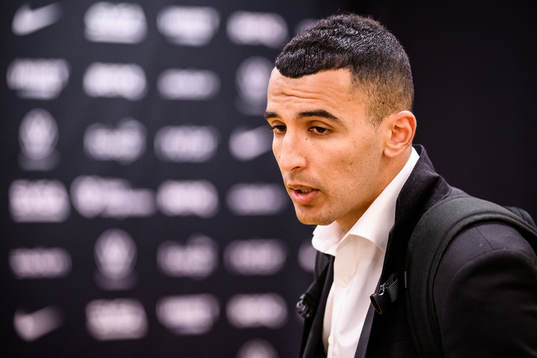 s Nabil Bahoui i mixade zonen