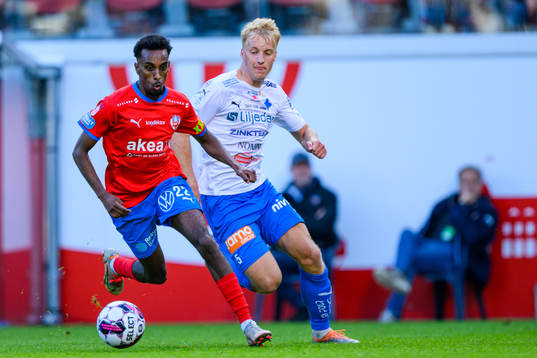 Helsingborgs Taha Ali och Värnamos Victor Larsson