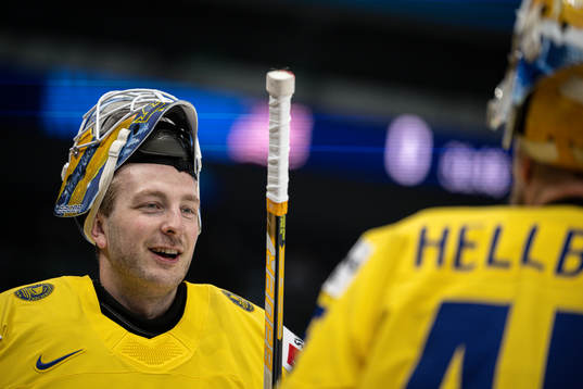 Goaltender Linus Ullmark of Sweden