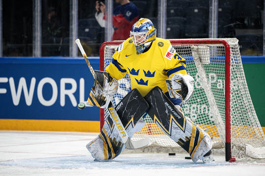 Goaltender Linus Ullmark of Sweden