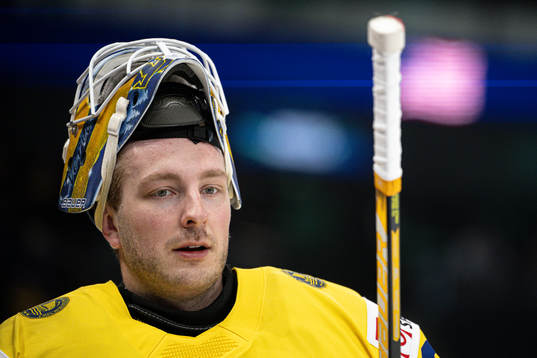 Goaltender Linus Ullmark of Sweden