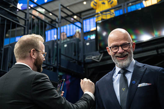 Assistant coach Markus Åkerblom of Sweden