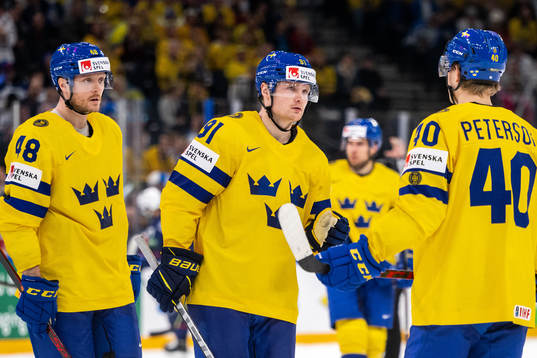 Carl Grundström of Sweden looks dejected