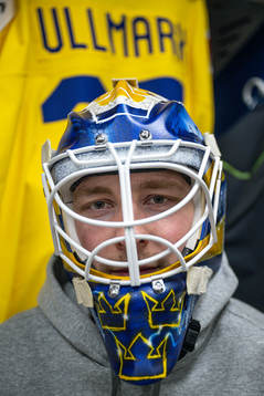 Goaltender Linus Ullmark of Sweden