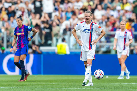 Ada Hegerberg of Lyon looks dejected