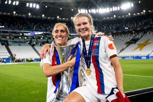 Ada Hegerberg of Lyon celebrates