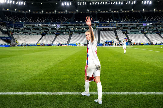 Ada Hegerberg of Lyon celebrates