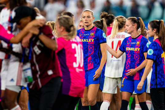 Fridolina Rolfö of Barcelona looks dejected