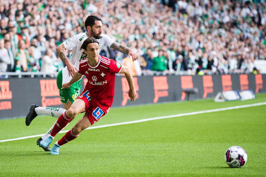 Hammarbys Nahir Besara och IFK Norrköpings Jonathan Levi