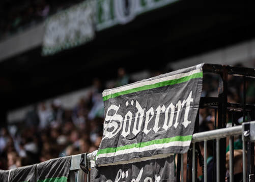 En banner med texten Söderort på