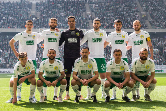 Hammarbys startelva innan fotbollsmatchen i Allsvenskan