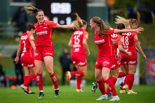 Elisabeth Terland of Brann celebrates