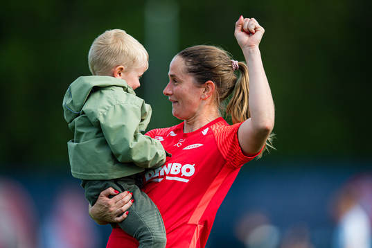 Ingrid Ryland of Brann celebrates
