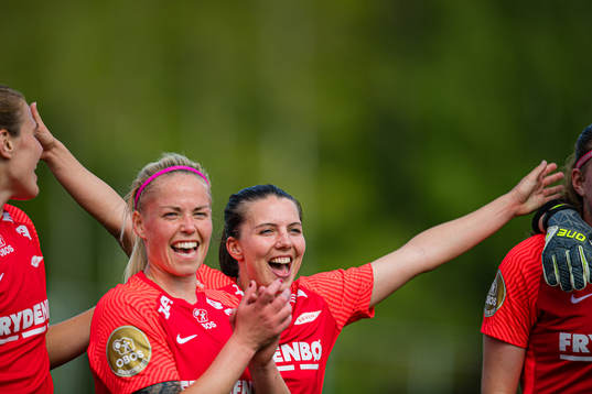Cecilie Redisch Kvamme of Brann celebrates