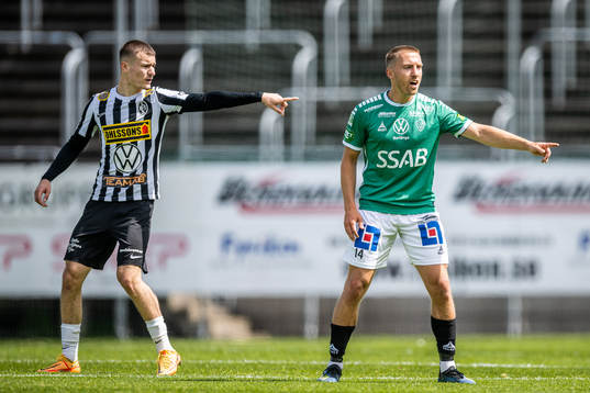 Landskronas Robin Dzabic och Brages Jacob Stensson
