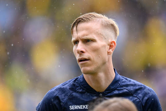 IFK Göteborgs Oscar Wendt vid lineup innan fotbollsmatchen