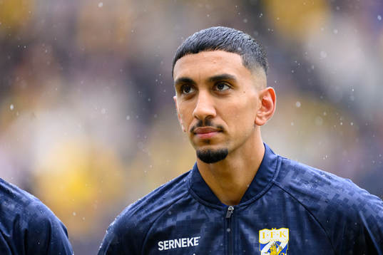 IFK Göteborgs Amir Al-Ammari vid lineup innan