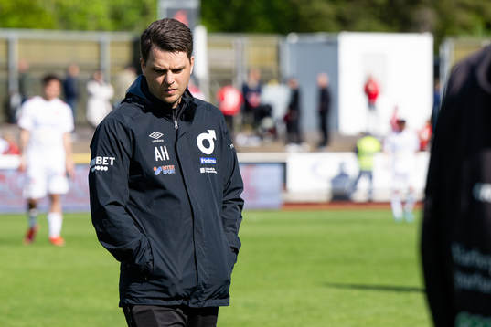 Degerfors tränare Andreas Holmberg deppar