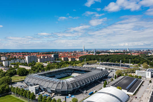 Drönarbild över Eleda Stadion