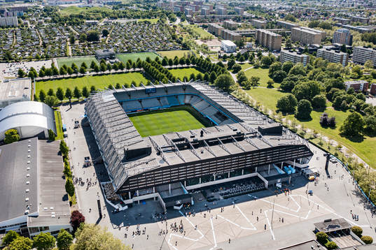 Drönarbild över Eleda Stadion