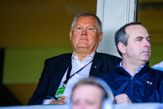 Ordförande Anders Pålsson på läktaren