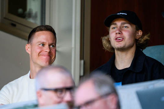 Malmö FFs Niklas Moisander och Sebastian Nanasi på