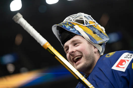 Goaltender Linus Ullmark of Sweden