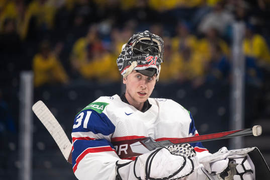 Goaltender Jonas Arntzen of Norway