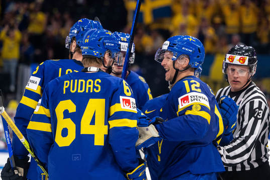 Max Friberg of Sweden celebrates 6-1