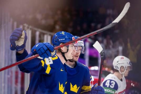 Jacob Peterson of Sweden celebrates