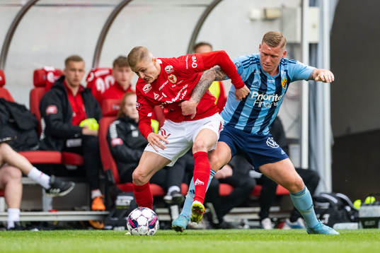 Kalmars Davíd Kristján Ólafsson och Djurgårdens Victor